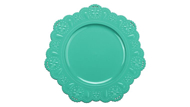 Charger Plate | Acrylic | Flower Edge | Turquoise | Rental Charger Plate | Acrylic | Flower Edge | Turquoise | Rental