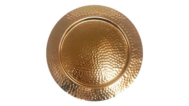 Hammered Gold Metal Charger Plate | Rental Hammered Gold Metal Charger Plate | Rental
