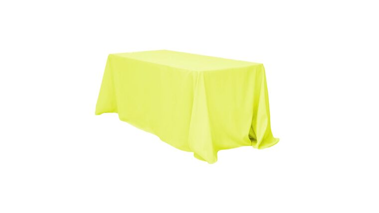 Polyester | 90″ x 156″ Rectangular Polyester Tablecloth – Chartreuse | Rental Polyester | 90″ x 156″ Rectangular Polyester Tablecloth – Chartreuse | Rental