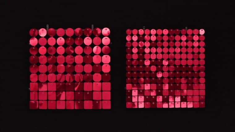 Sequin Shimmer 8’x8′ Backdrop Rental – Ruby Red Mirror | Rental