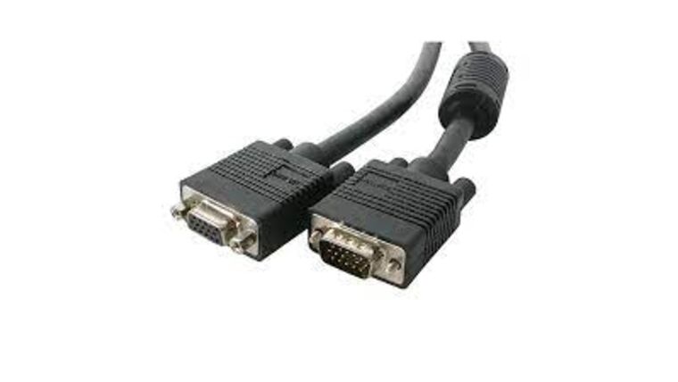25′ VGA Hi-Resolution Cable M-F – Black  – 9 Pin | Rental