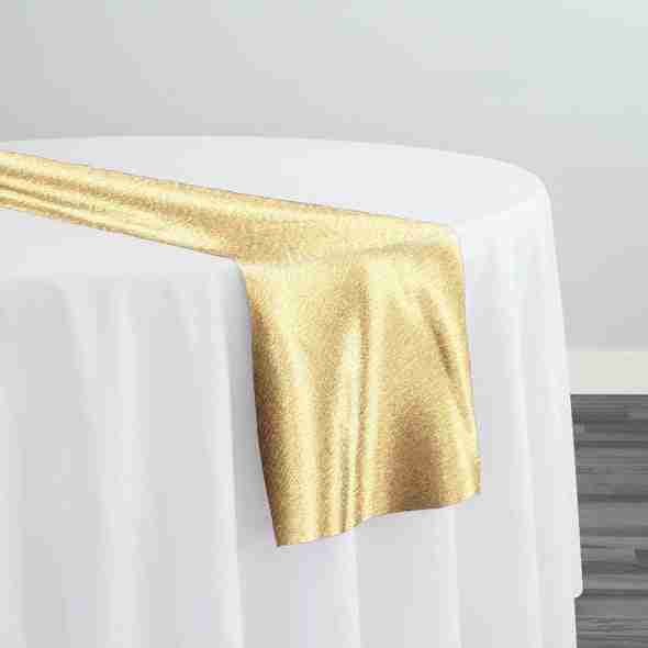 Luxury Satin Table Runner in Gold | Rental Luxury Satin Table Runner in Gold | Rental