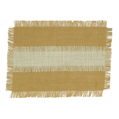 JU210 Banded Jute Placemat | Rental JU210 Banded Jute Placemat | Rental