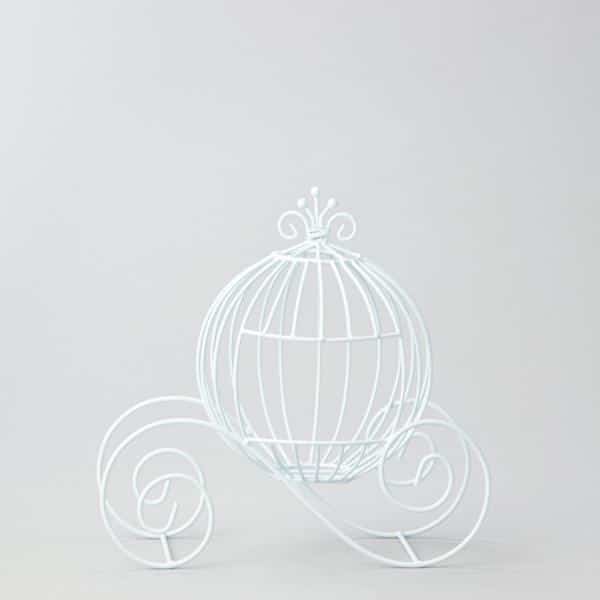 Decostar™ Metal Pumpkin Carriage 12¼” – White | Rental Decostar™ Metal Pumpkin Carriage 12¼” – White | Rental