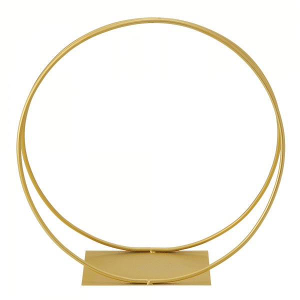 Metal Floral Ring Stand – Gold | Rental