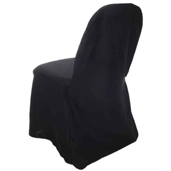 Decostar™ Economy Polyester Folding Chair Cover – Black | Rental