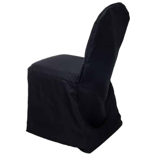 Decostar™ Economy Polyester Banquet Chair Cover – Black | Rental