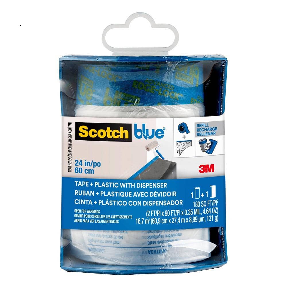 3M — ScotchBlue Pre-Taped 24 In. x 30 Yds. Painter’s Plastic Sheeting With Dispenser (1 Roll) | Rental 3M — ScotchBlue Pre-Taped 24 In. x 30 Yds. Painter’s Plastic Sheeting With Dispenser (1 Roll) | Rental