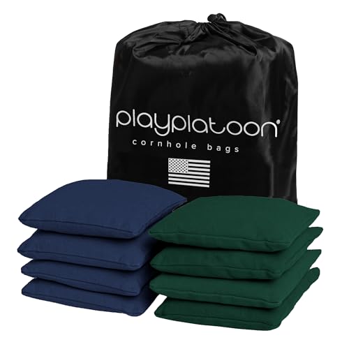 Play Platoon Weather Resistant Cornhole Bean Bags Set of 8 – Hunter Green & Navy Blue | Rental Play Platoon Weather Resistant Cornhole Bean Bags Set of 8 – Hunter Green & Navy Blue | Rental