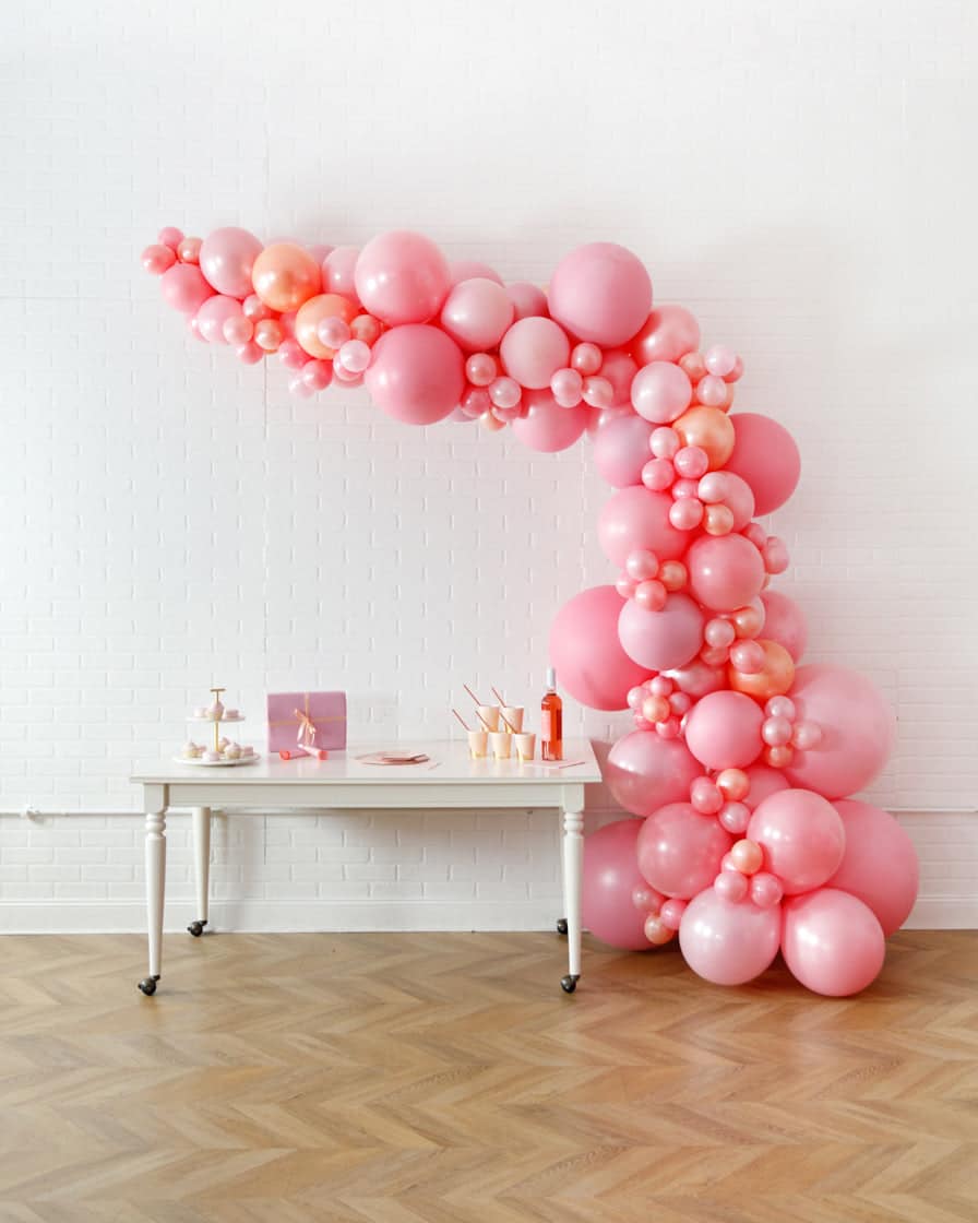 Rosé Bubbles - Balloon Garland Install Piece - 12ft | Rental