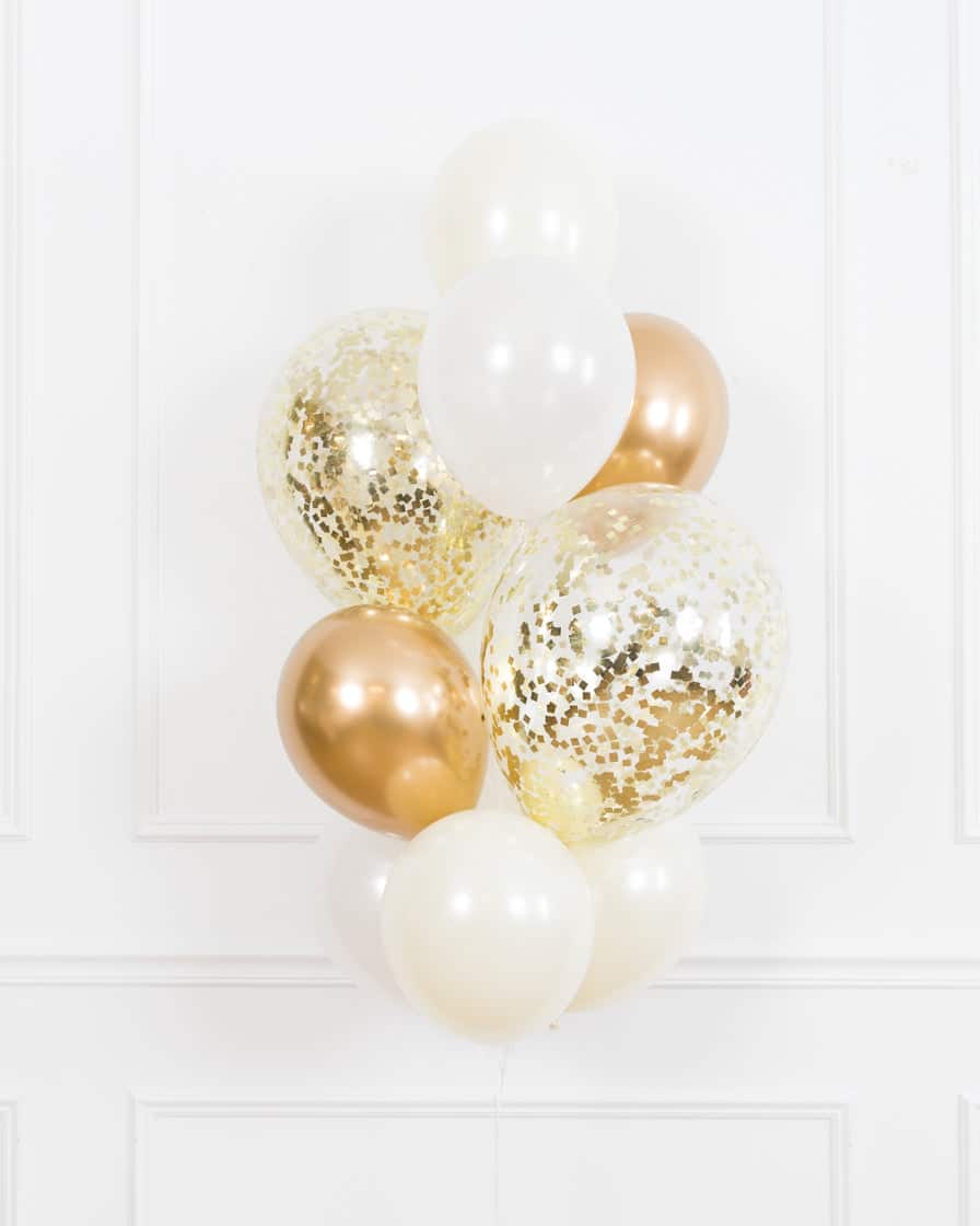 Baptism/Communion Confetti and 11in Balloon Bouquet | Rental