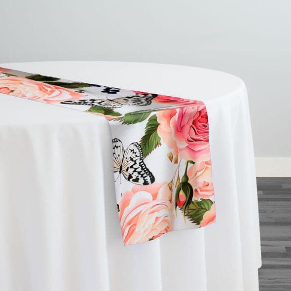 10pcs – Blush Bouquet (Poly Print) Table Runner 14″x108″ | Rental 10pcs – Blush Bouquet (Poly Print) Table Runner 14″x108″ | Rental
