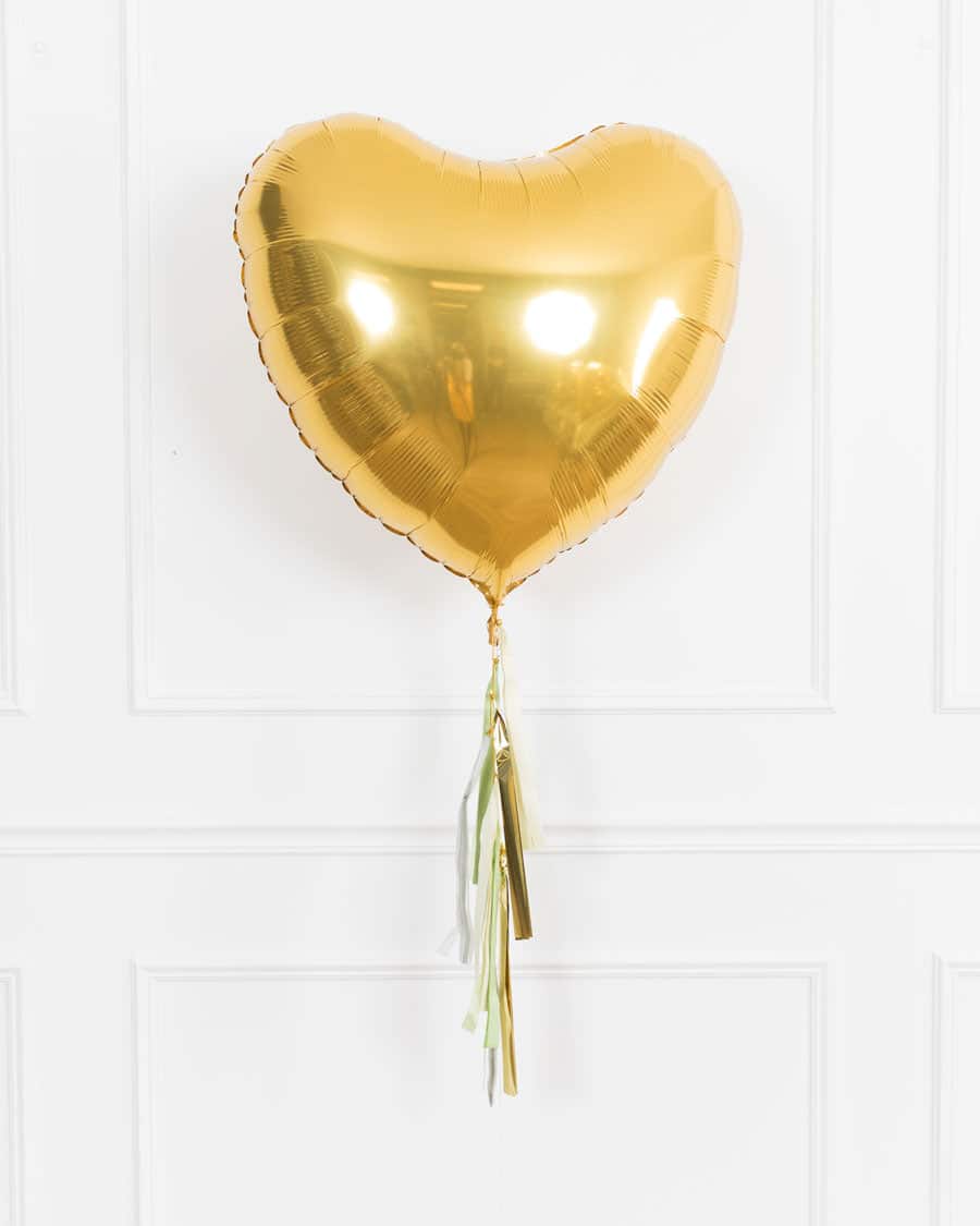 Botanical – 36in Heart Foil Balloon with Half-Tassel | Rental