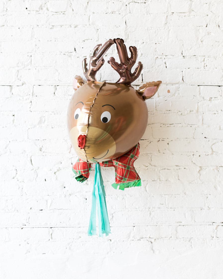 35in 3D Deer Foil Balloon with Mint Skirt | Rental 35in 3D Deer Foil Balloon with Mint Skirt | Rental