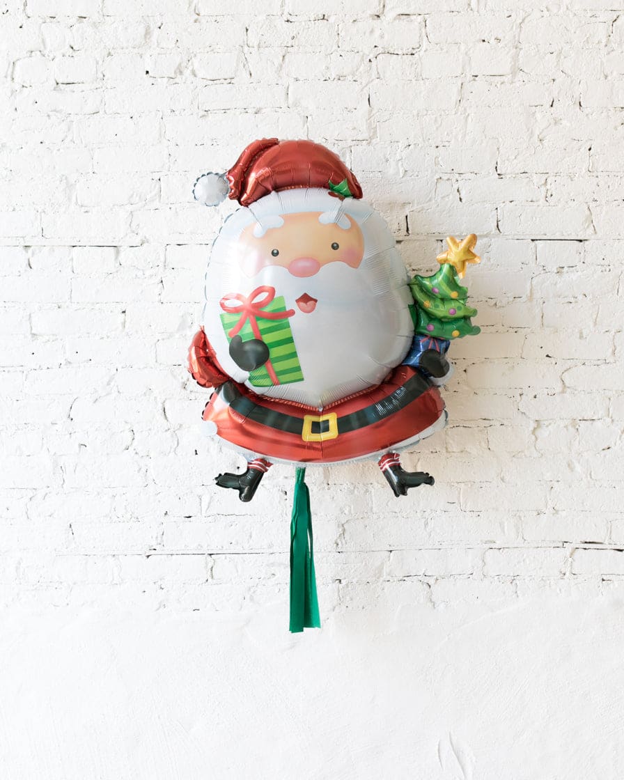 37in Santa Foil Balloon with Green Skirt | Rental 37in Santa Foil Balloon with Green Skirt | Rental