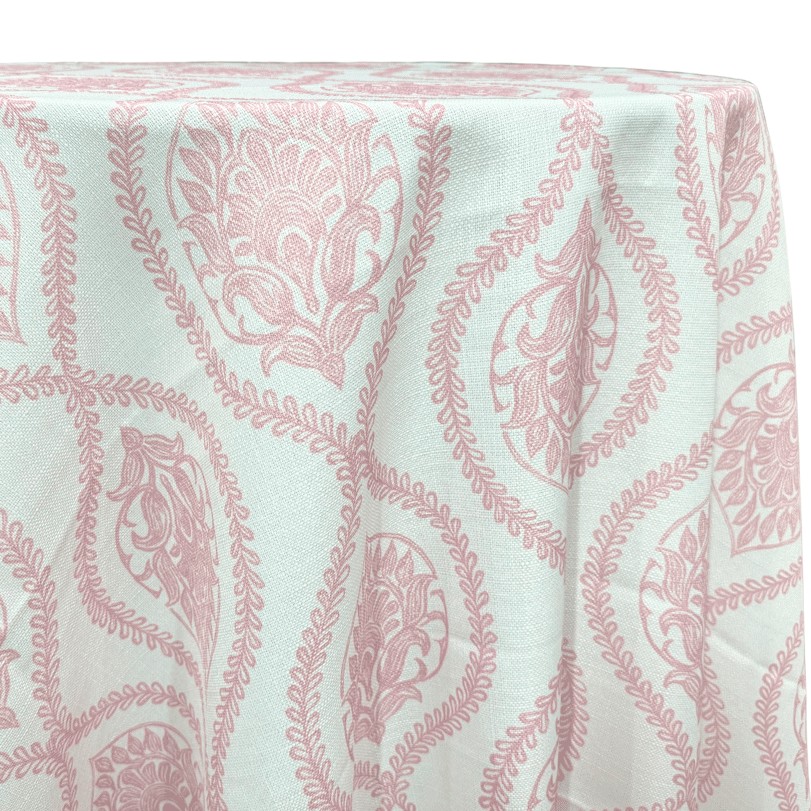 Mayfair (Slub Print) Table Linen in Dusty Rose | Rental