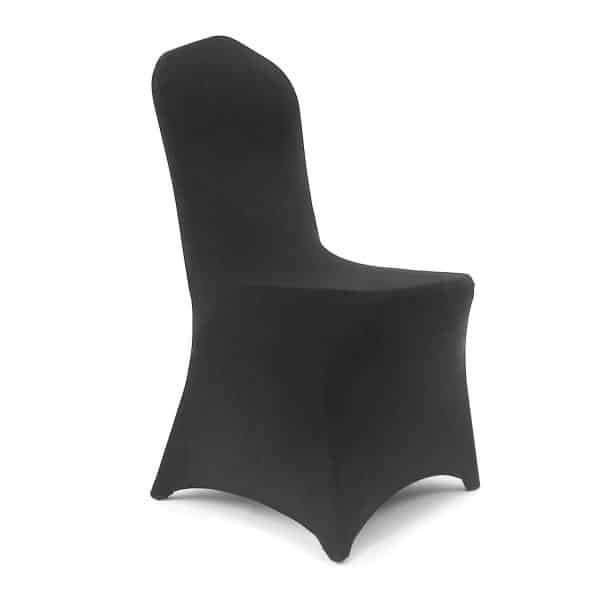 200 GSM Grade A Quality Spandex (Lycra) Banquet & Wedding Chair Cover By Eastern Mills in Black Color | Rental
