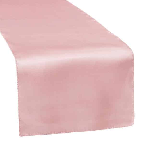 Sleek Satin Runner 14″ x 108″ – Dusty Rose/Mauve | Rental