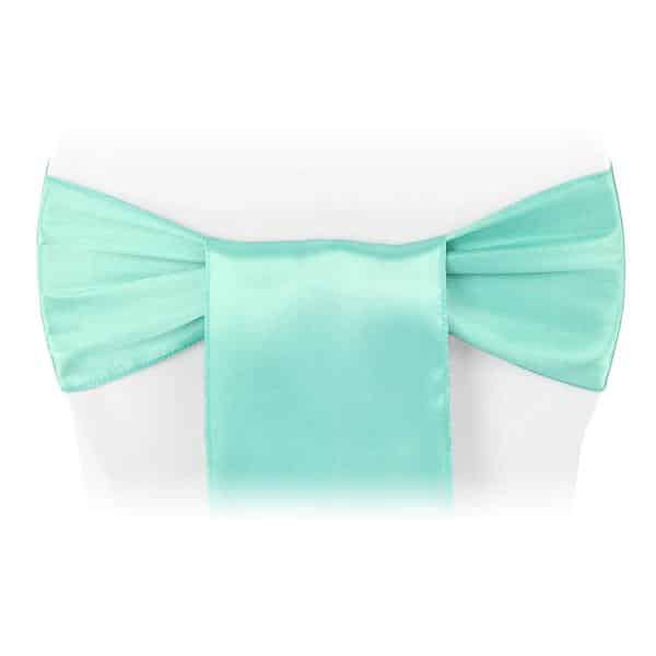 Sleek Satin Sash 6″ x 108″ – Light Turquoise | Rental