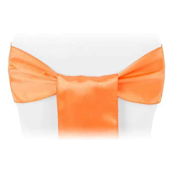 Sleek Satin Sash 6″ x 108″ – Orange | Rental