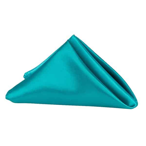 Sleek Satin Napkin 20″x20″ – Dark Turquoise | Rental