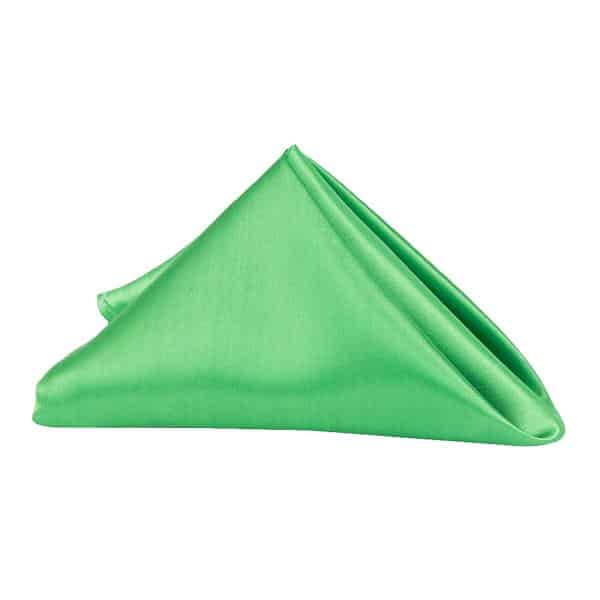 Sleek Satin Napkin 20″x20″ – Kelly Green | Rental