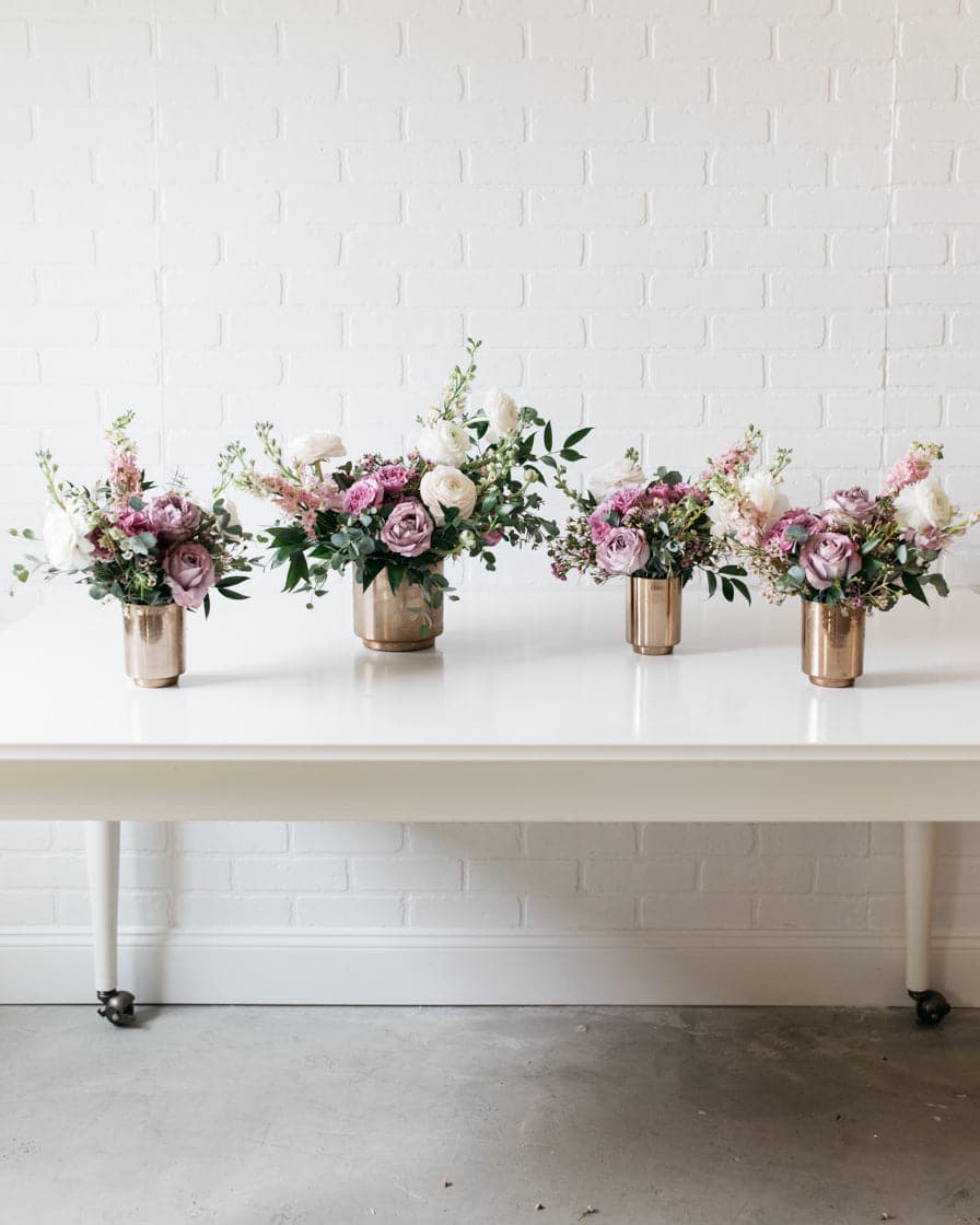Modern Mauve – Floral Mix – The centerpiece Set | Rental