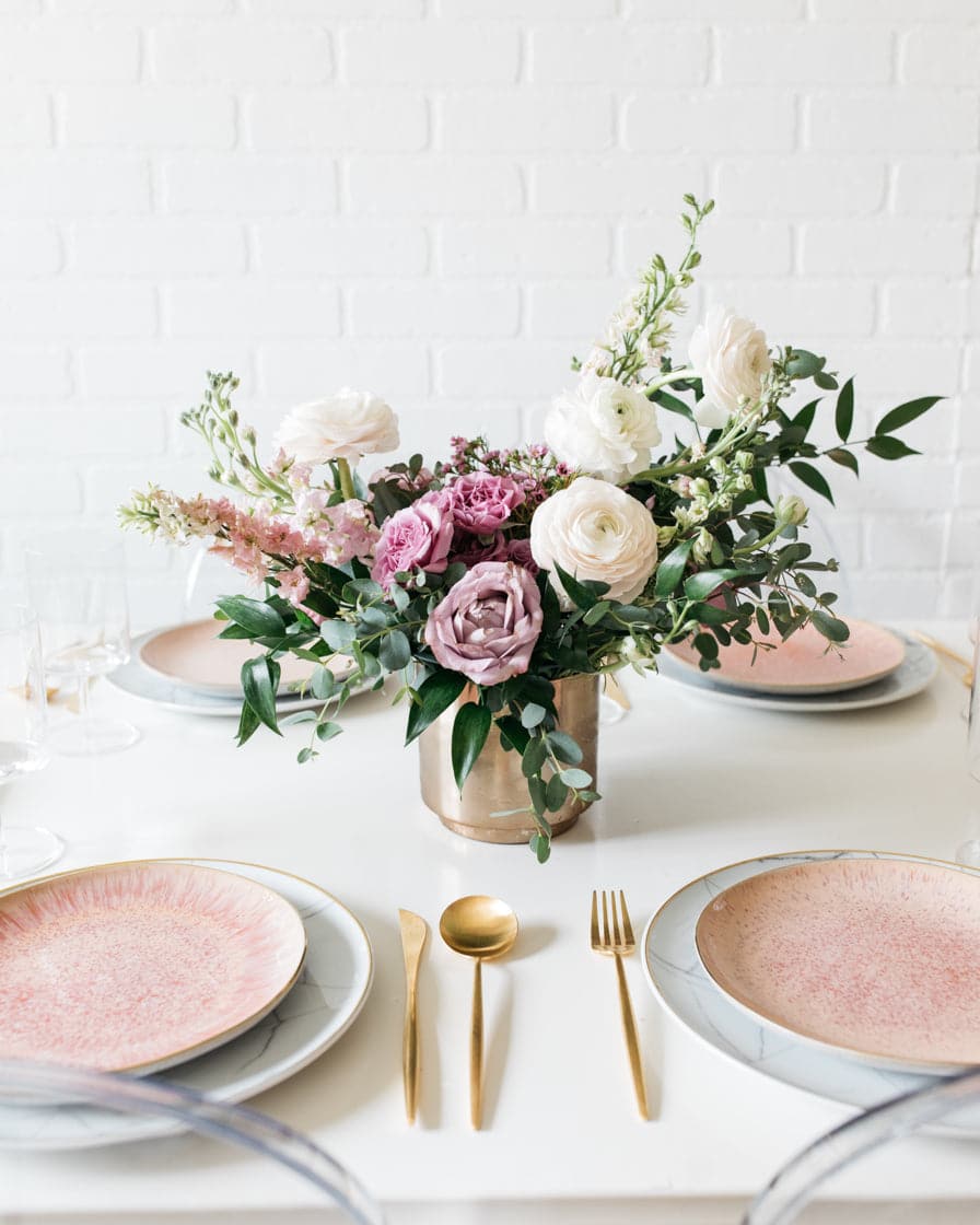 Modern Mauve – Floral Arrangement – Medium (set of 3) | Rental