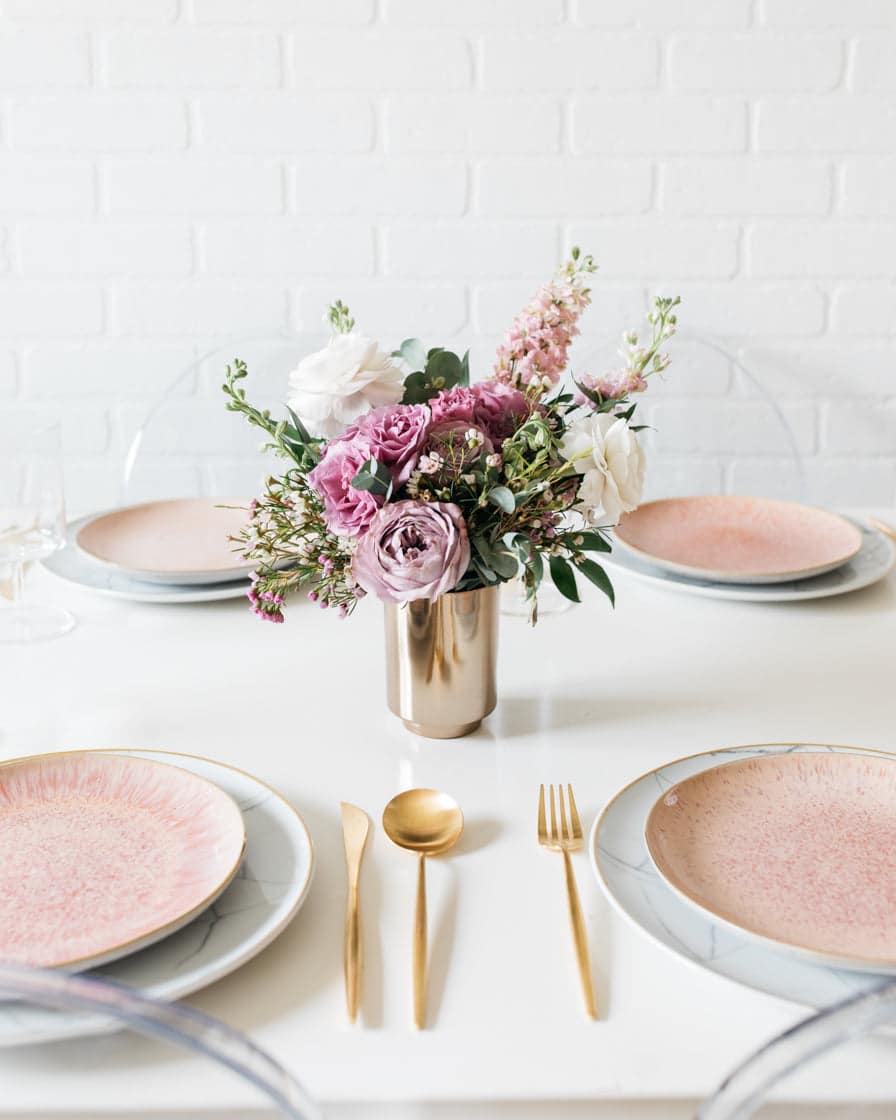 Modern Mauve – Floral Arrangement – Small (set of 5) | Rental