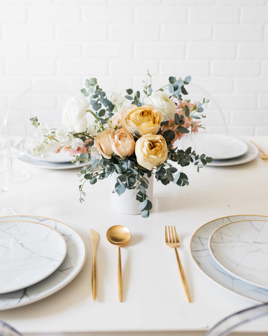 Glam Tan – Floral Arrangement – Small (set of 5) | Rental