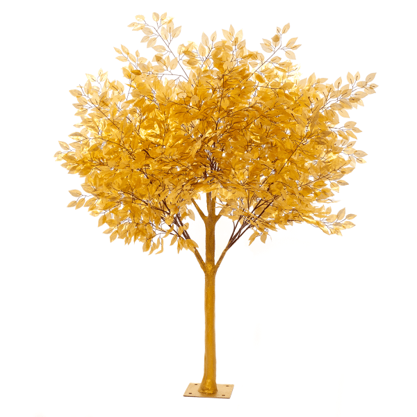 6.5ft Artificial 5Ft Tall Gold Tree — Gold, 10 Interchangeable Branches | Customize for Weddings & Events | ModTree™ Collection | Rental