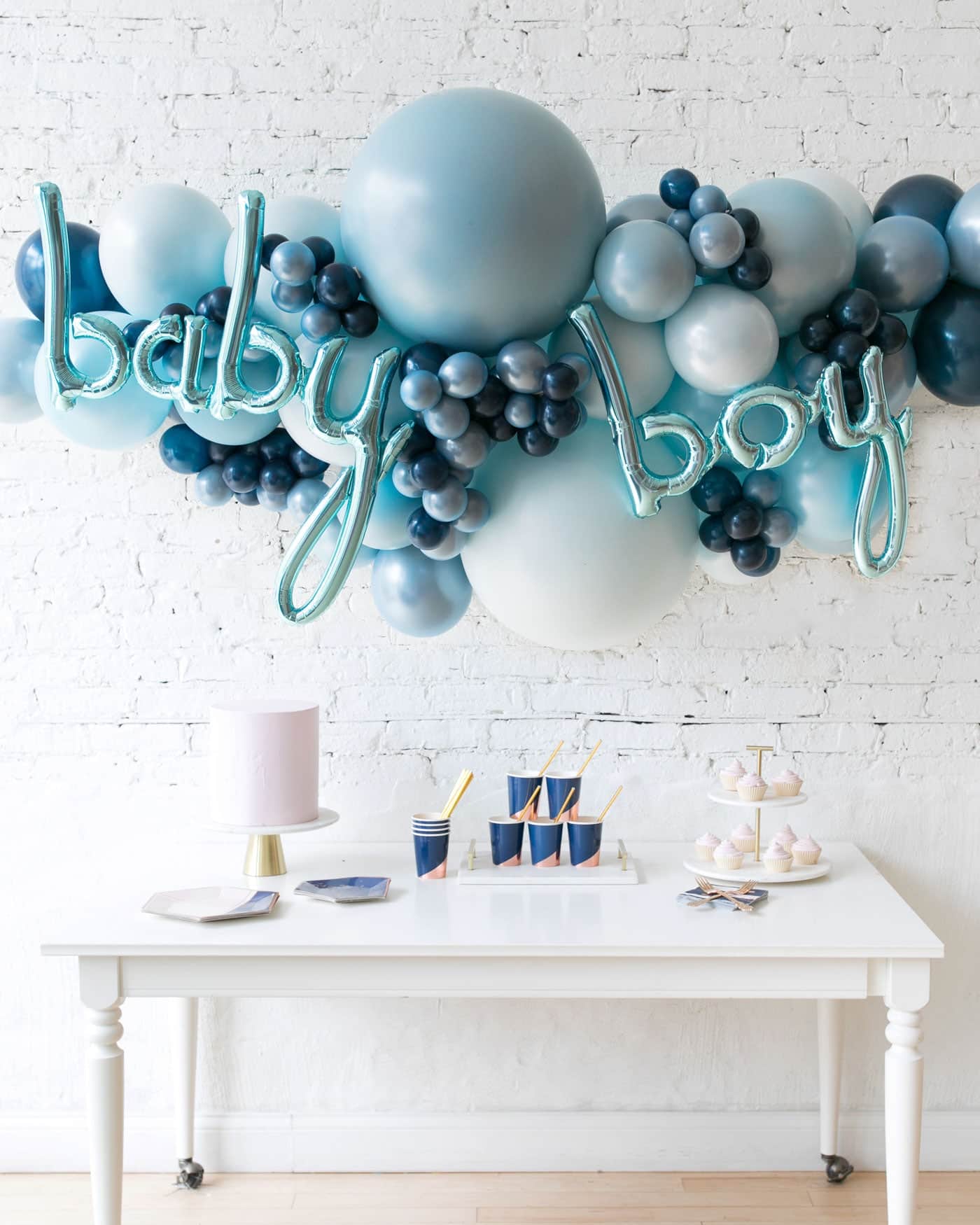 Soft Blue Palette BABY BOY Balloon Garland | Rental