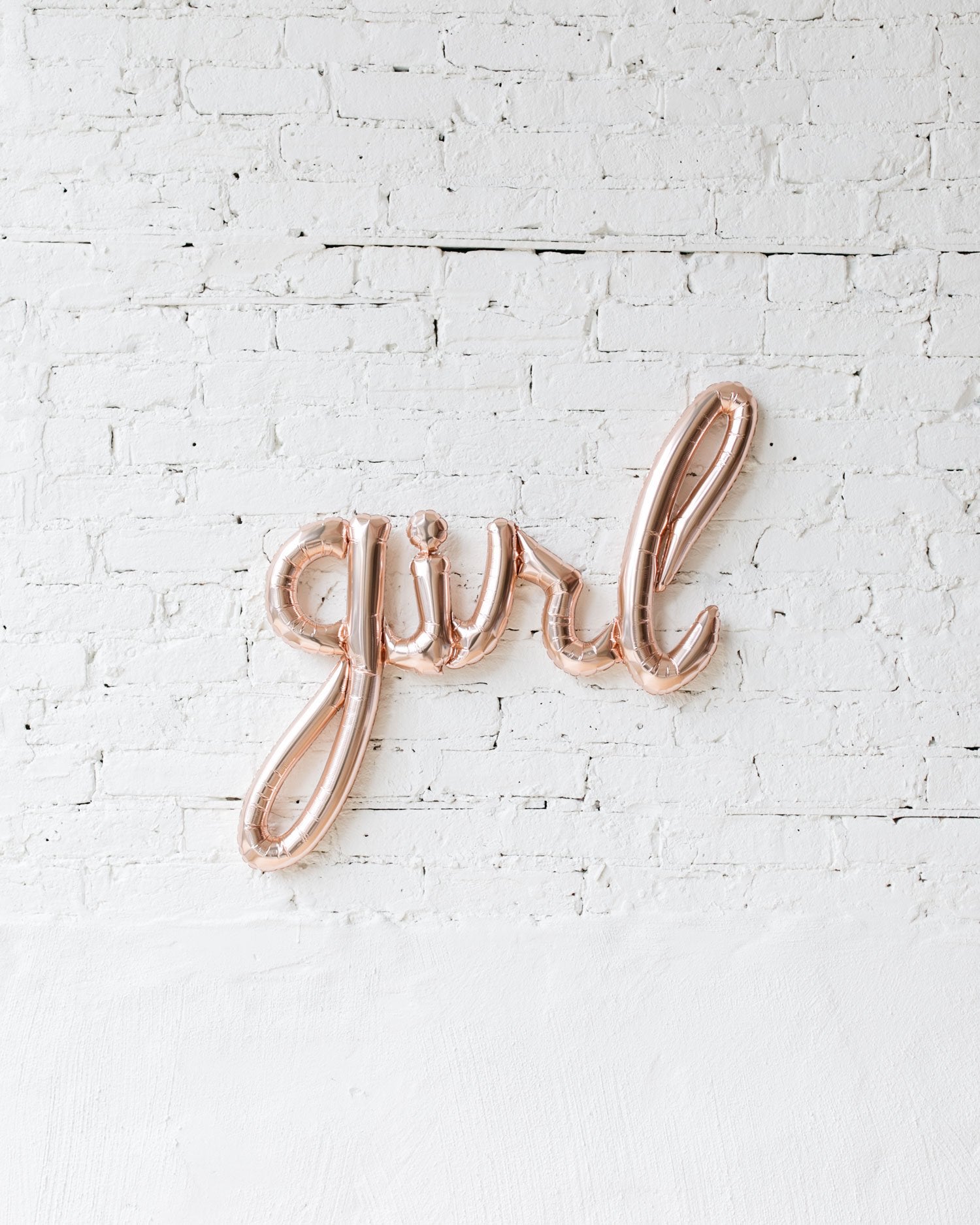 37in Rose Gold GIRL Script Foil Balloon Set | Purchase 37in Rose Gold GIRL Script Foil Balloon Set | Purchase