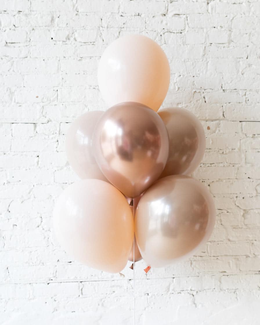 Glam Tan – 11in Balloons – bouquet of 7 | Rental
