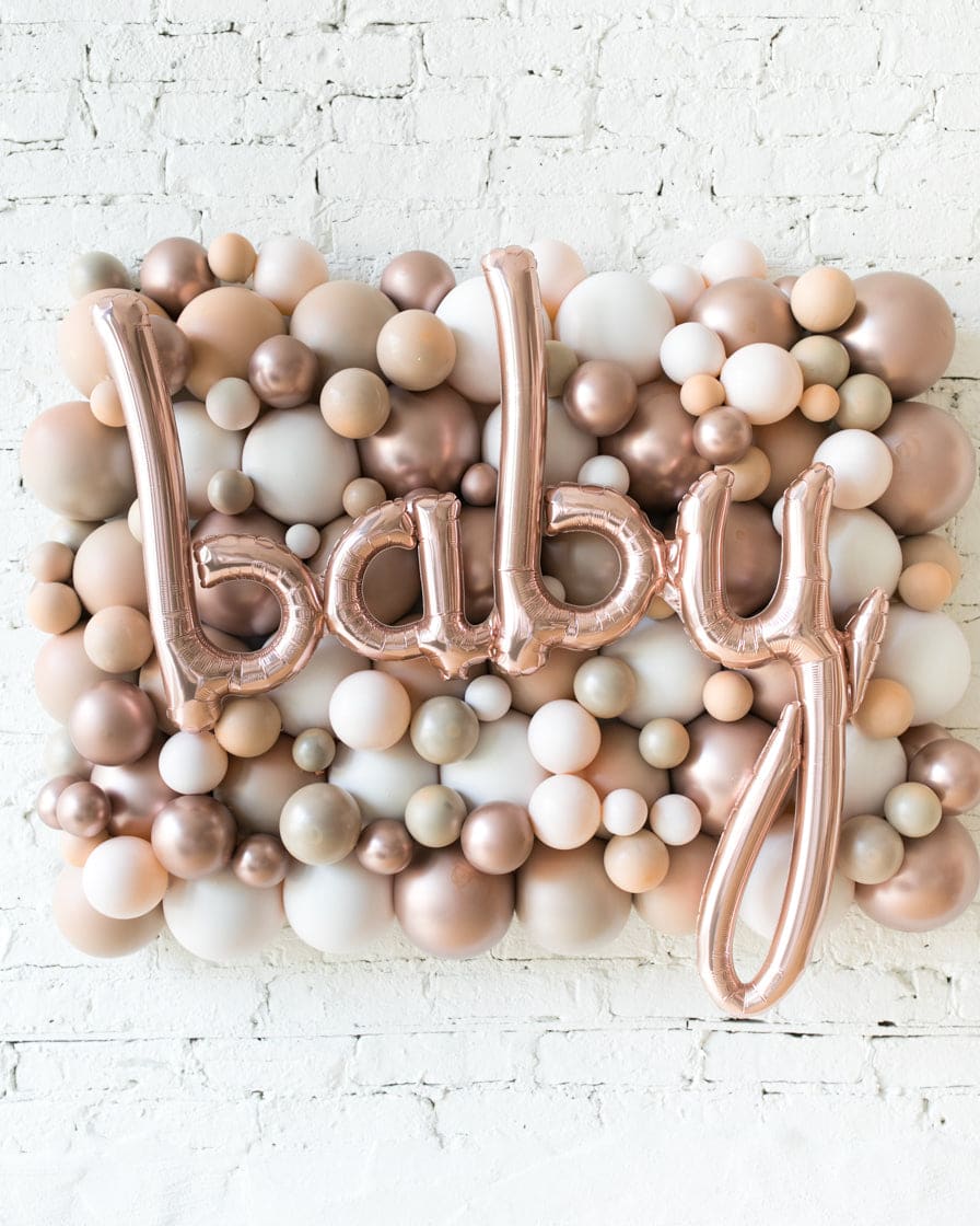 Glam Tan – BABY Script Balloon Backdrop Board – 30inx40in | Rental Glam Tan – BABY Script Balloon Backdrop Board – 30inx40in | Rental