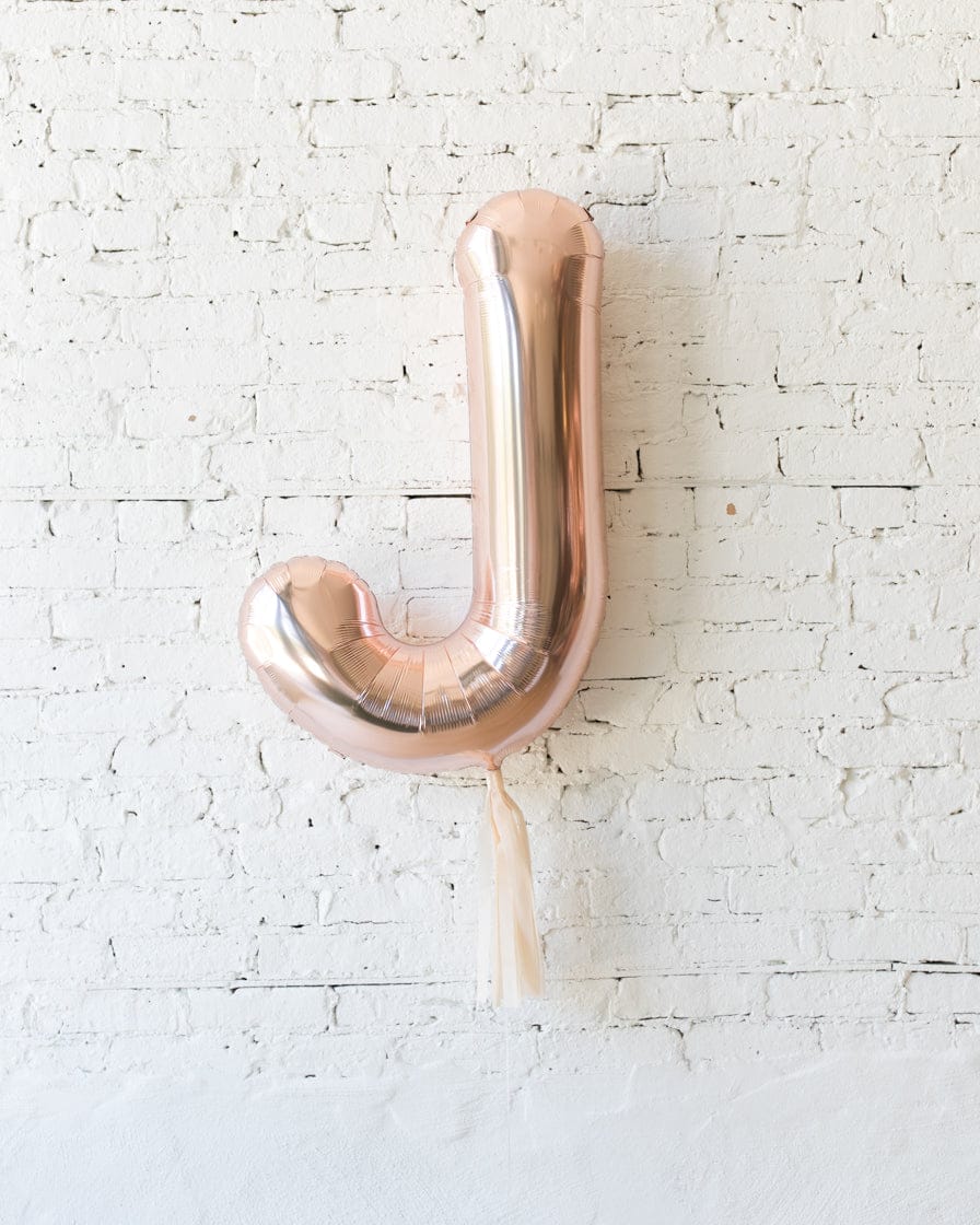 34in Rose Gold Individual Foil Letter with Ivory Skirt | Rental 34in Rose Gold Individual Foil Letter with Ivory Skirt | Rental
