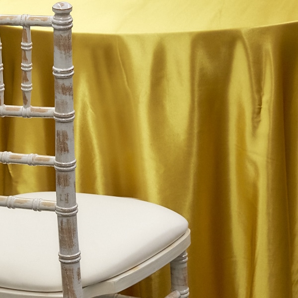 GOLD – Deco Satin Tablecloth by Eastern Mills – Size Options | Rental GOLD – Deco Satin Tablecloth by Eastern Mills – Size Options | Rental