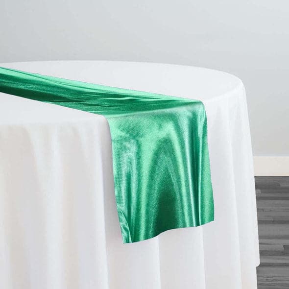 Bridal Satin Table Runner in Kelly Green 116 | Rental