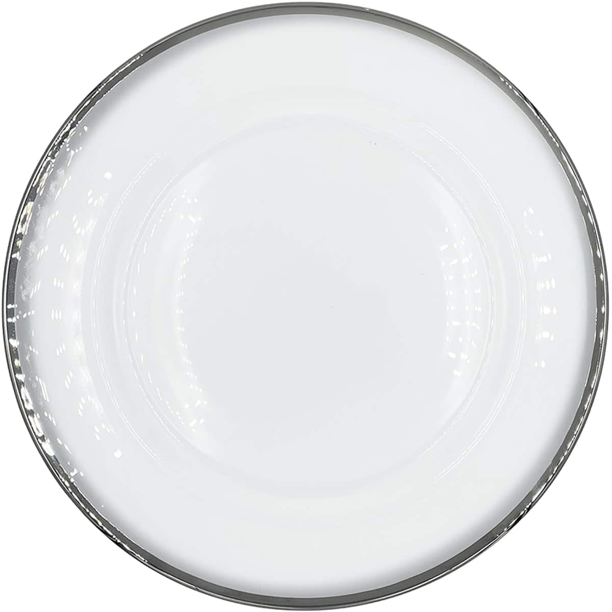 Klasik – Glass Charger Plate in Silver (Item # 0241) | Rental