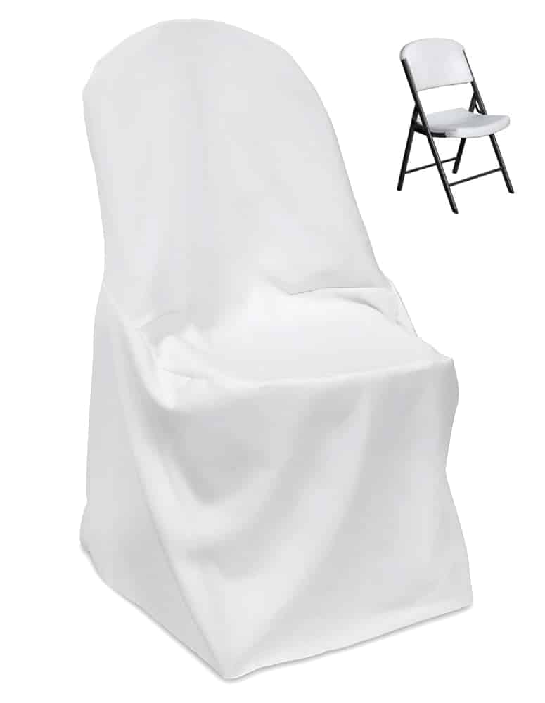 Poplin Lifetime (Round Top) Plastic Folding Chair Cover – Basic Quality | Rental Poplin Lifetime (Round Top) Plastic Folding Chair Cover – Basic Quality | Rental