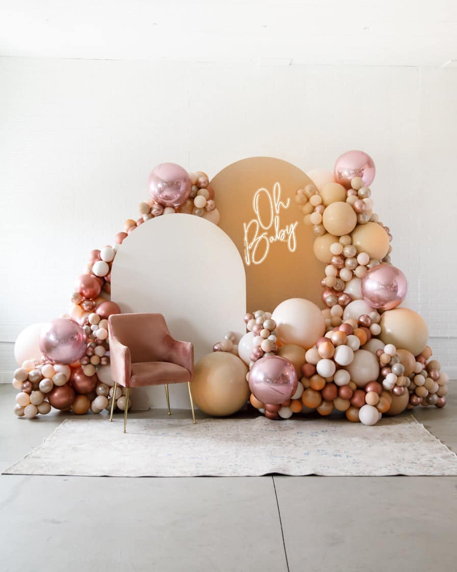 Glam Tan – The Cabriole Set with Neon Sign | Rental