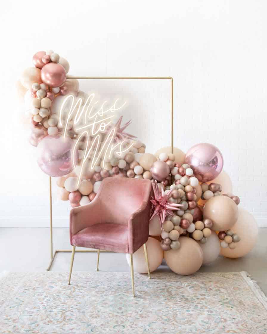 Berry Blush – 4×6 Frame Install Piece with Miss to Mrs Neon Sign | Rental Berry Blush – 4×6 Frame Install Piece with Miss to Mrs Neon Sign | Rental