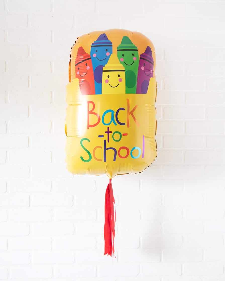 Back 2 School – Crayon Foil Balloon | Rental