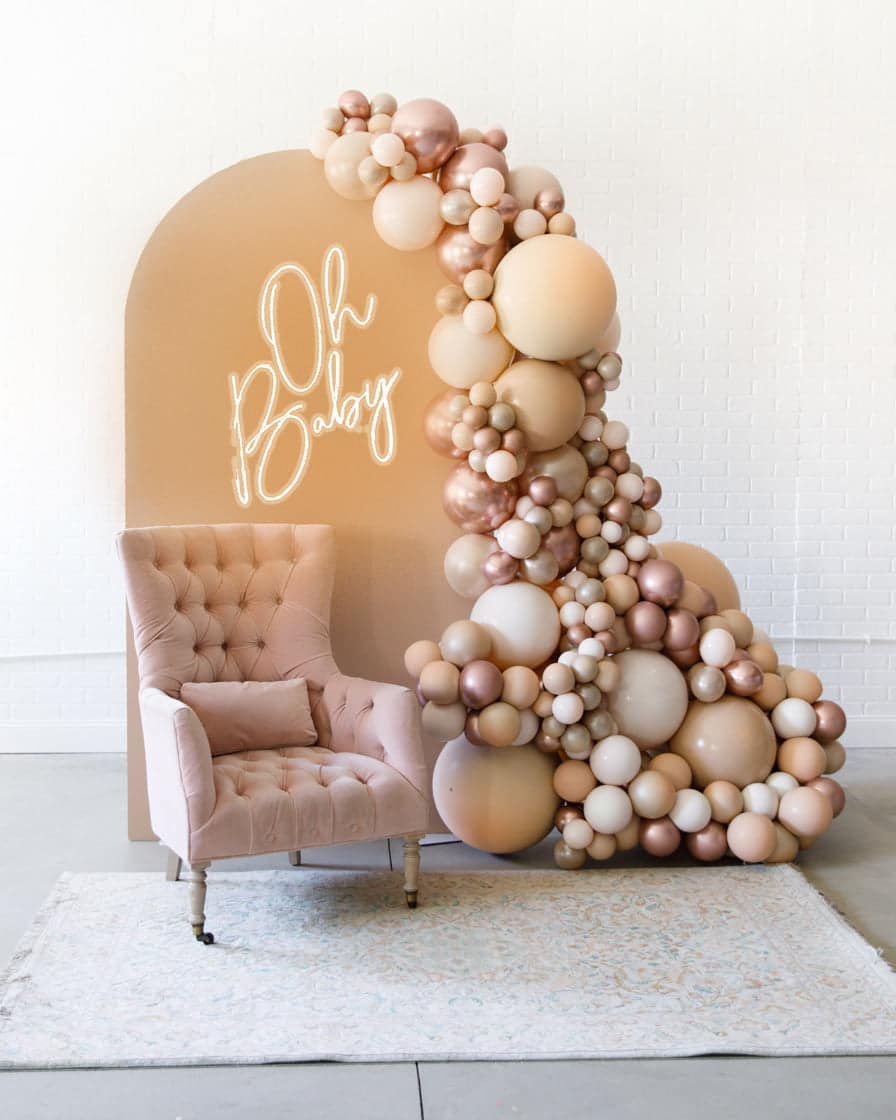 Glam Tan – The Aadi Set with Neon Sign | Rental