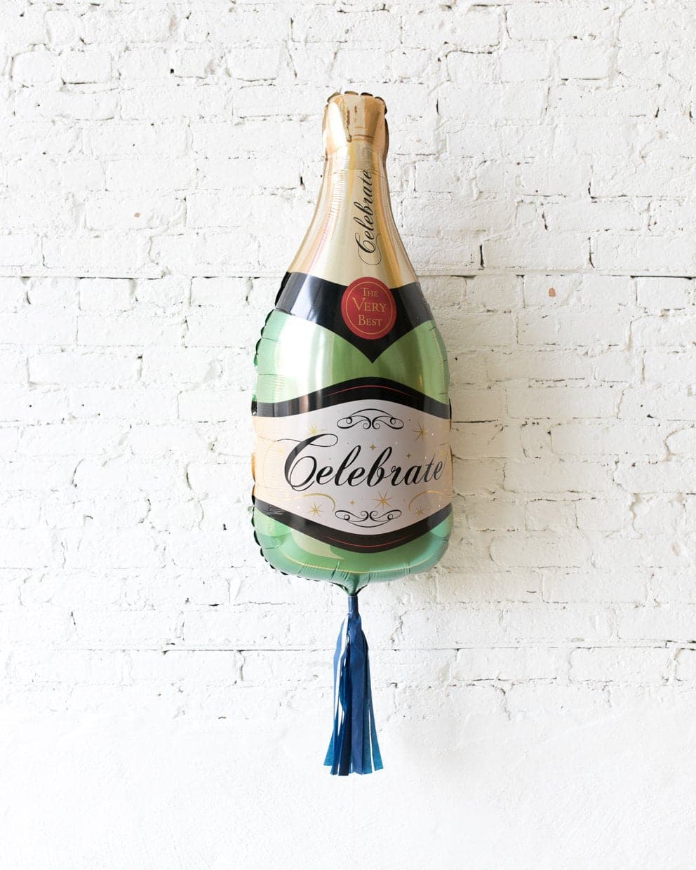 39in Classic Champagne Bottle Foil Balloon and Navy Skirt | Rental 39in Classic Champagne Bottle Foil Balloon and Navy Skirt | Rental