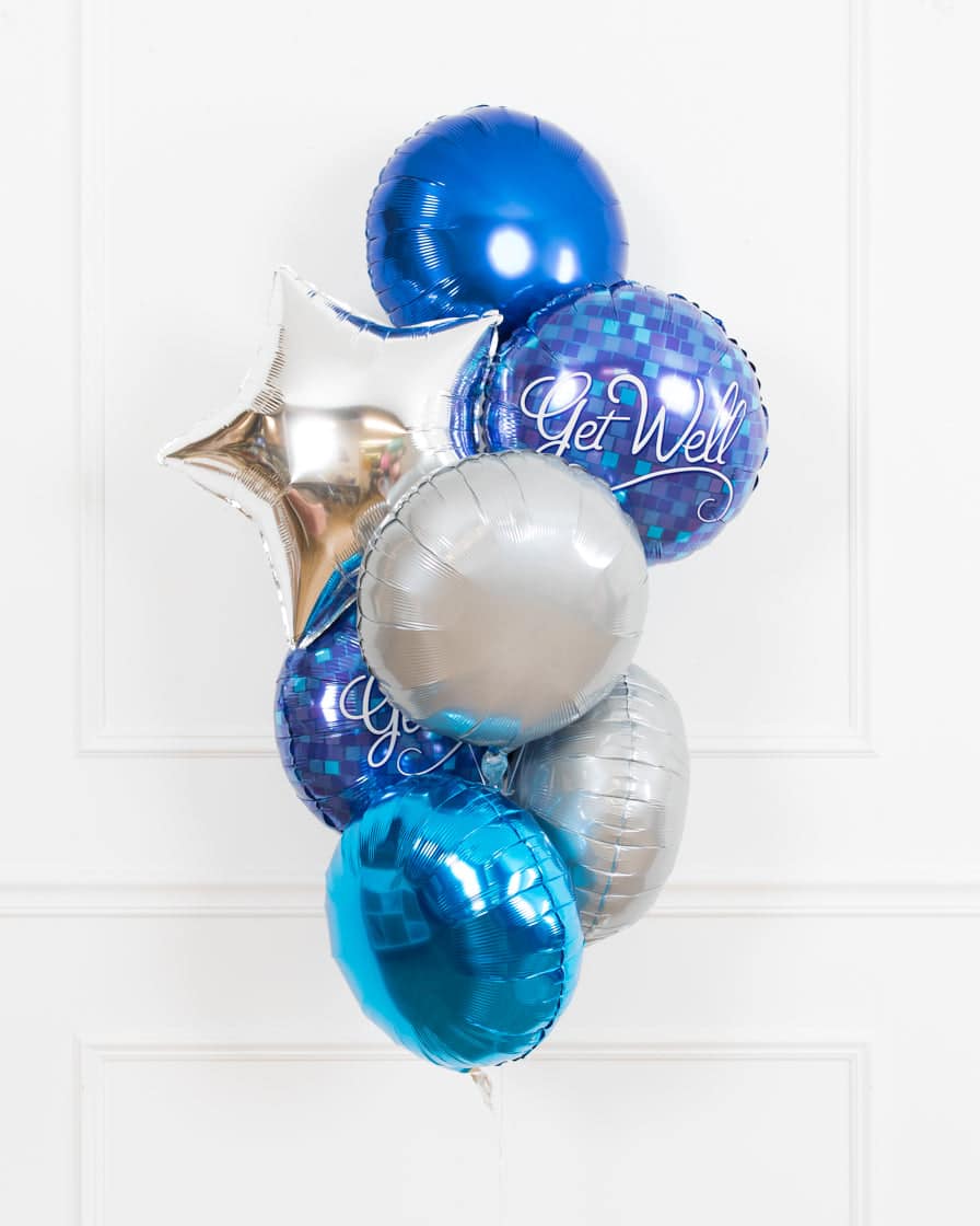 GIFT-Get Well Blue & Silver Bouquet | Rental