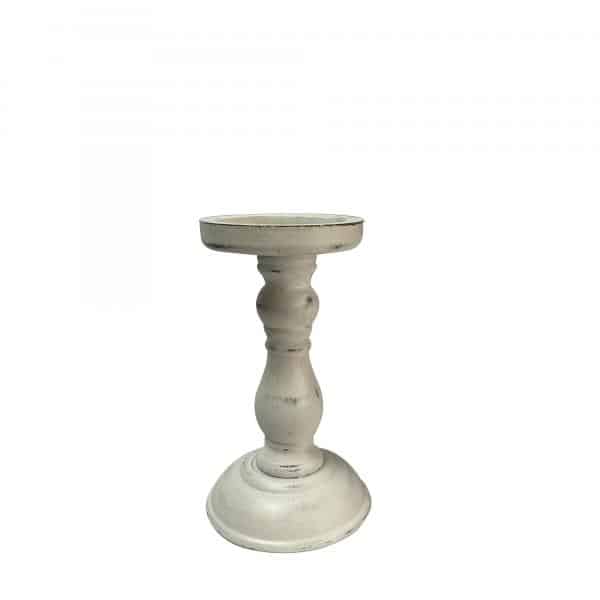 Decostar™ Rustic Candle Holder 7½” – White | Rental
