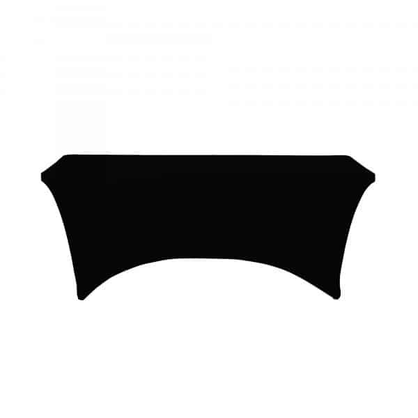 Decostar™ Spandex Table Covers 8′ – Black | Rental