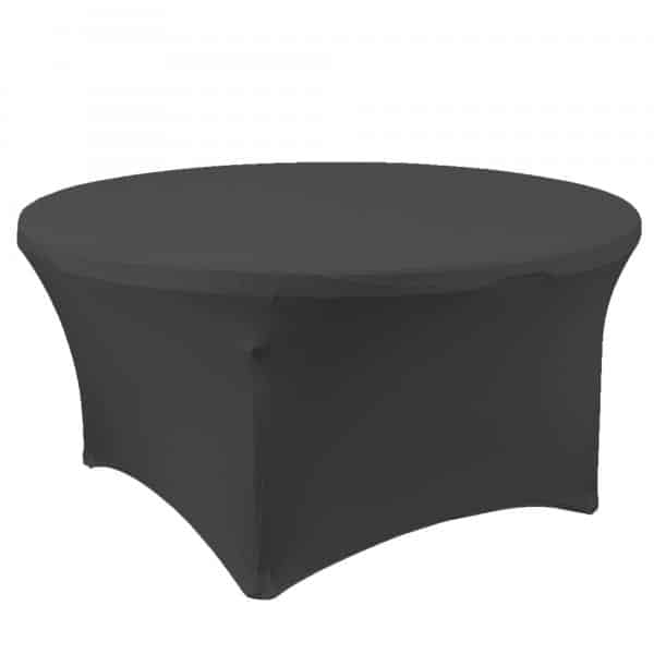 Decostar™ Spandex Round Table Cover 60″ – Black | Rental