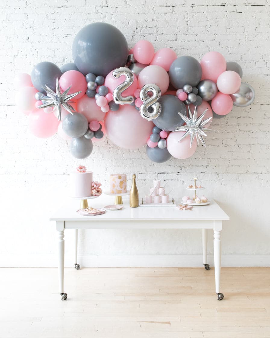 Pink Chic – Number Backdrop Balloon Garland Install Piece | Rental